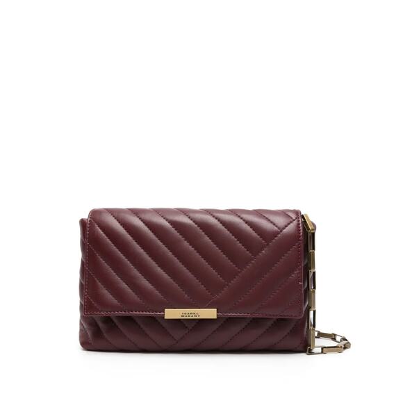 Isabel Marant Merine Leather Crossbody Bag ~ Burgundy - Picture 1 of 8